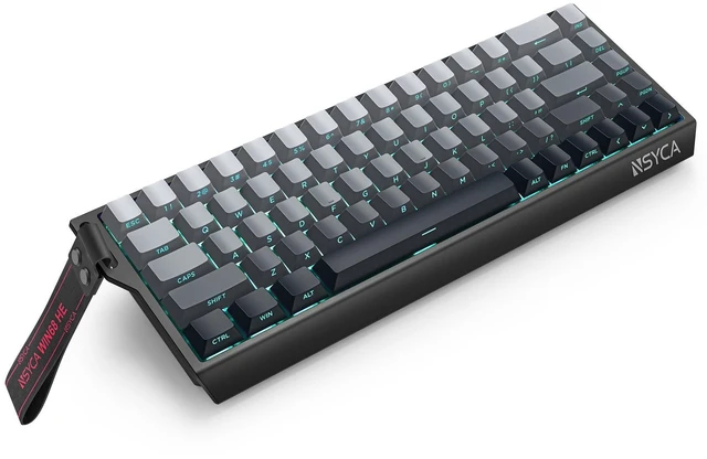 Main image of WIN68 HE Hall Effect Keyboard, Rapid Trigger Magnetic Gaming Keyboard, 8000Hz Polling Rate, DKS & SOCD, 0.01mm Adjustable, RGB PBT Keycaps, 60% Wired Keyboard for FPS Gaming PC & MacGray