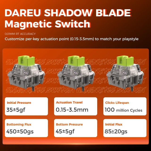Alt view image 6 of 7 - COOL68 Hall Effect Magnetic Switch Mechanical Gaming Keyboard 65% | Rapid Trigger,SOCD,8000Hz Polling Rate,0.01mm RT Accuracy,0.1ms Latency,Adjustable Actuation,PBT keycaps,Hot-swap,RGB,Wired