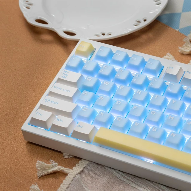Alt view image 4 of 7 - 164 Keys Custom PBT Keycaps Cherry Profile Doubleshot Jelly Keycaps Set | Fit for 61/64/871/04/108 Mechanical Keyboard Cherry Mx Switches
