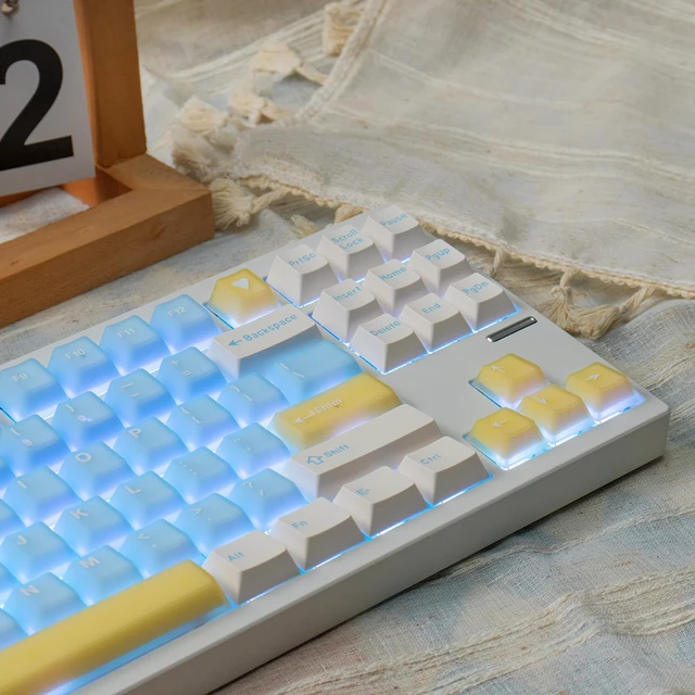 Alt view image 5 of 7 - 164 Keys Custom PBT Keycaps Cherry Profile Doubleshot Jelly Keycaps Set | Fit for 61/64/871/04/108 Mechanical Keyboard Cherry Mx Switches