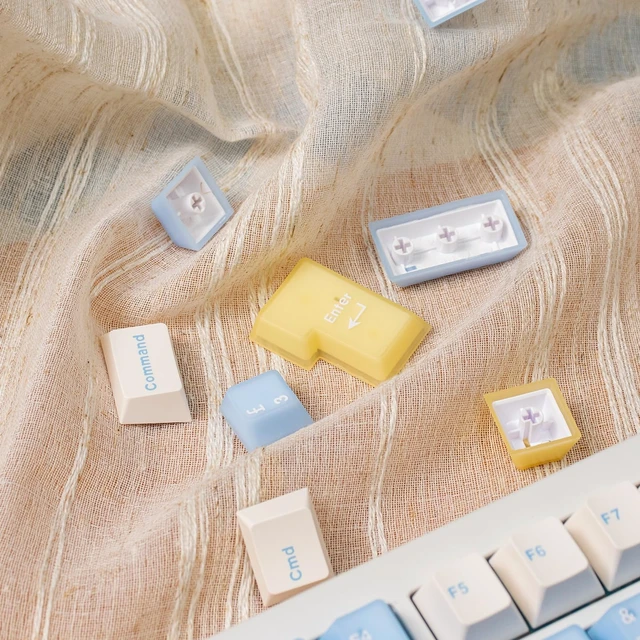 Alt view image 7 of 7 - 164 Keys Custom PBT Keycaps Cherry Profile Doubleshot Jelly Keycaps Set | Fit for 61/64/871/04/108 Mechanical Keyboard Cherry Mx Switches