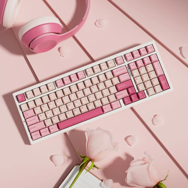 Main image of Gasket Creamy Wireless Mechanical Gaming Keyboard RGB Backlit | Wireless 2.4G/Bluetooth 5.0/Wired USB-C 98-Key Hot Swappable NKRO Rechargeable PBT Keycaps Programmable for Win/Mac, Peach