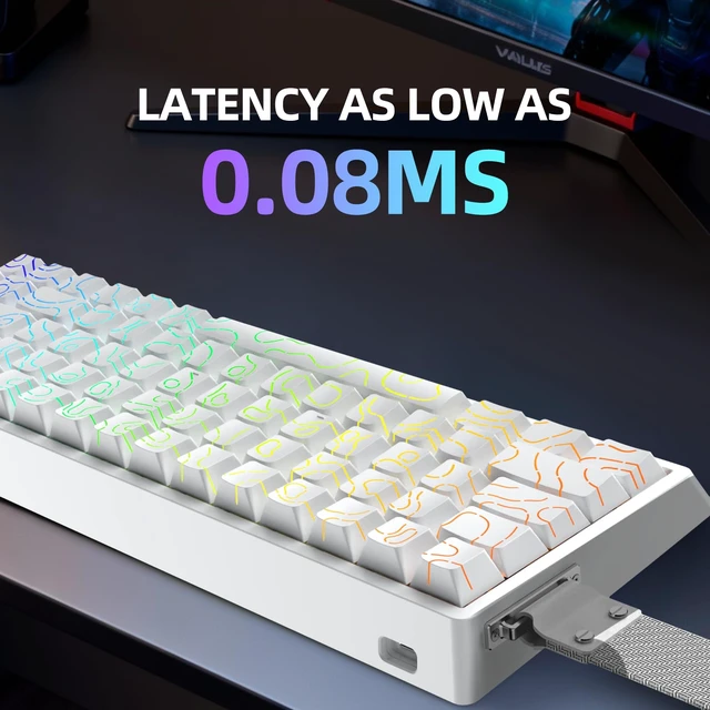 Alt view image 7 of 7 - ND68PRO 68 Keys Wired Magnetic Switch Keyboard, 0.001MM RT Accuracy, 8KHZ Polling Rate/Latency As 0.08MS/256KHZ Single Key Scan Rate/ARGBHot Swappable,Gasket Structure Gaming Keyboard(White)