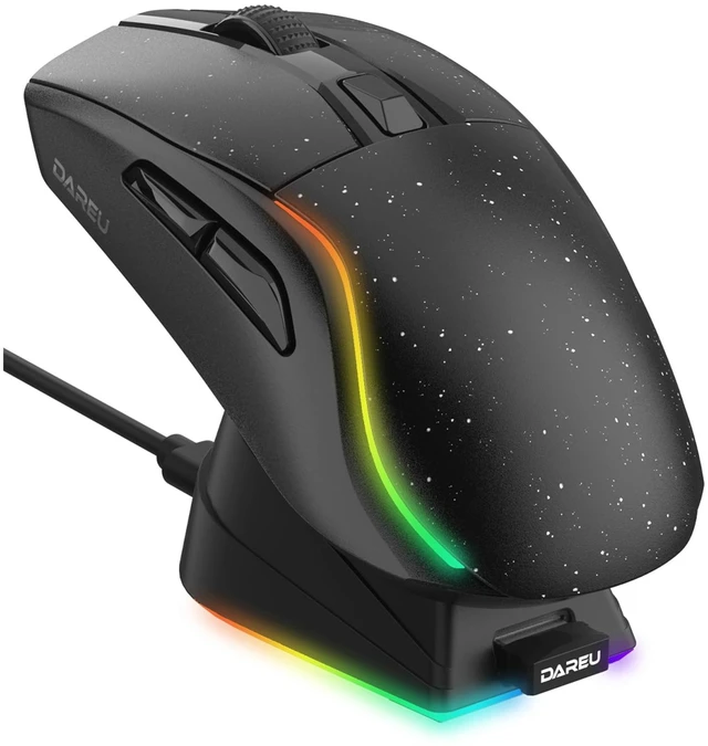 Main image of A950 Wireless Gaming Mouse with RGB Charging Dock,88g Lightweight | BT/2.4G Hz/Type-C,12000 DPI,1000Hz,6 Programmable Buttons,120Hrs Playtime,RGB Backlit,for PC/Mac