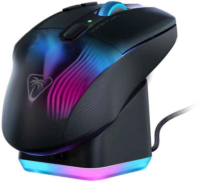 Main image of Kone XP Air Wireless RGB Gaming Mouse for PC | 19K DPI Sensor, Rechargeable 100-Hr Battery, Charging Dock, 29 Programmable Inputs, Ergonomic, Bluetooth, 4D Wheel, Black