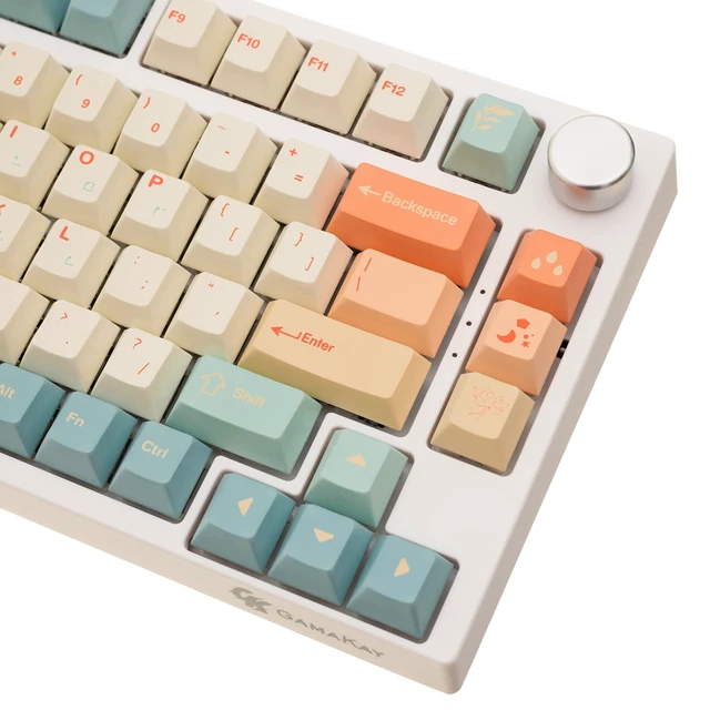 Alt view image 5 of 7 - 145 Keys Summer Love Theme Keycaps Set, Cherry Profile | PBT Dye-Sub Double-Shot Keycap Set Suitable for LK67 TK75 /87/98/104/108 ANSI Layout Mechanical Gaming Keyboard (Orange)