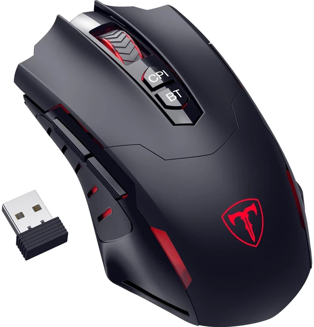 Main image of PC400 Wireless Gaming Mouse with 8000 DPI, 2.4G & Bluetooth Dual Mode Connection - Ergonomic Design, 7 Programmable Buttons, RGB backlighting, Precision Sensor for PC and Gaming