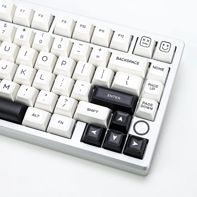 Alt view image 7 of 7 - Bow Similar to SA Profile PBT Double Shot Keycap Set,160 Keys Black and White Custom Key Caps Keycaps 60 Percent for 61/64/68/84/87/100/104/108 Mechanical Keyboard