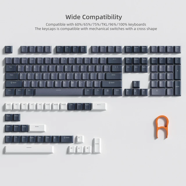 Alt view image 6 of 6 - Shine Through Keycaps - PBT Keycaps for Mechanical Keyboard | 60% 75% 96% 100% Percent, Cherry Profile Key caps Universal Compatiability for Cherry Gateron MX Switches Keyboard-Gray