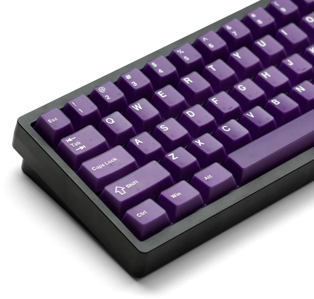 Main image of Double Shot PBT keycaps Set, Cherry Profile Keyboard Keycap | Jade style key caps full size,Custom keycaps for 60% 65% 75% 100% MX switch Mechanical KeyboardPurple)