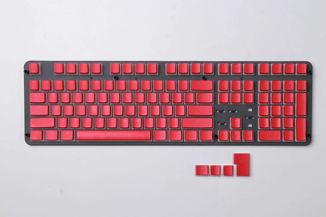 Alt view image 5 of 6 - Pudding Keycaps Set | Doubleshot PBT Keycap Set | Full 112 OEM Profile Key Set | ANSI US-Layout | for Mechanical Keyboard | Compatible with Cherry MX, Gateron, Kailh, Outemu | Red
