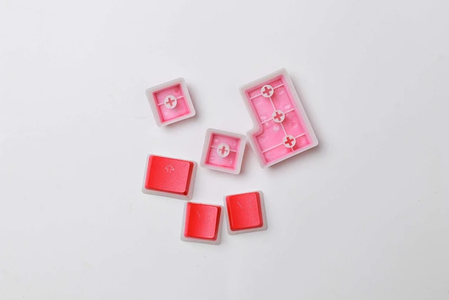 Alt view image 6 of 6 - Pudding Keycaps Set | Doubleshot PBT Keycap Set | Full 112 OEM Profile Key Set | ANSI US-Layout | for Mechanical Keyboard | Compatible with Cherry MX, Gateron, Kailh, Outemu | Red