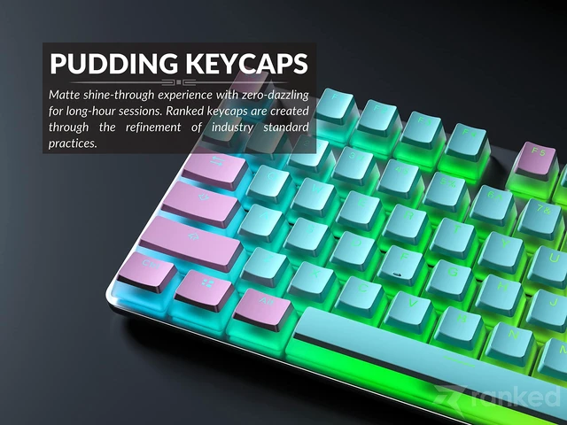Alt view image 3 of 7 - Pudding PBT Keycaps | 112 Double Shot Translucent ANSI US & ISO Layout | OEM Profile for RGB Mechanical Gaming Keyboard (Miami)