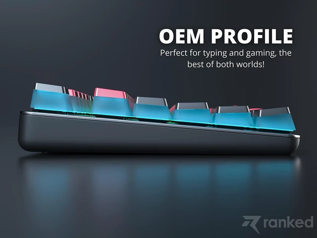 Alt view image 6 of 6 - Pudding PBT Keycaps | 112 Double Shot Translucent ANSI US & ISO Layout | OEM Profile for RGB Mechanical Gaming Keyboard (Red & Black)