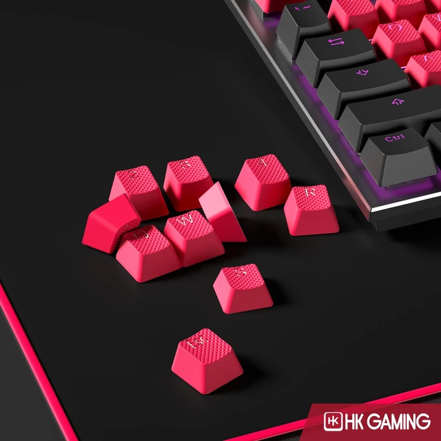 Alt view image 3 of 6 - Rubber Backlit Doublesht Keycap Set | OEM Profile for Mechanical Keyboard (23 Keys, Spanish Red)
