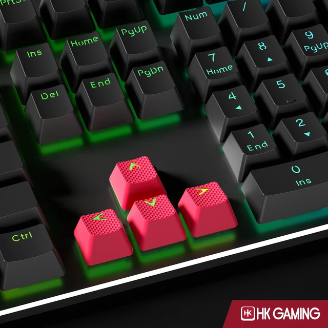Alt view image 4 of 6 - Rubber Backlit Doublesht Keycap Set | OEM Profile for Mechanical Keyboard (23 Keys, Spanish Red)
