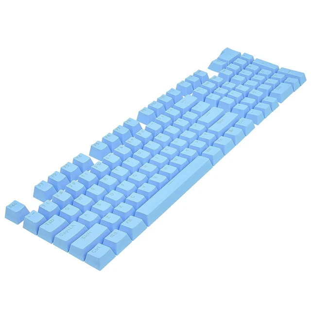 Main image of Mechanical Keyboard Keycaps, 104-Key ABS Key Caps (Light Blue)