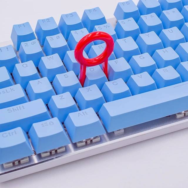 Alt view image 6 of 7 - Mechanical Keyboard Keycaps, 104-Key ABS Key Caps (Light Blue)