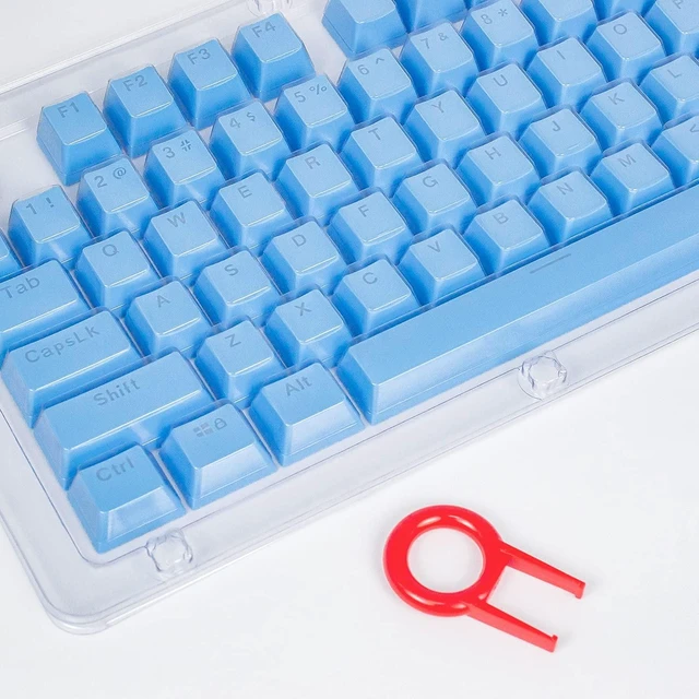 Alt view image 7 of 7 - Mechanical Keyboard Keycaps, 104-Key ABS Key Caps (Light Blue)