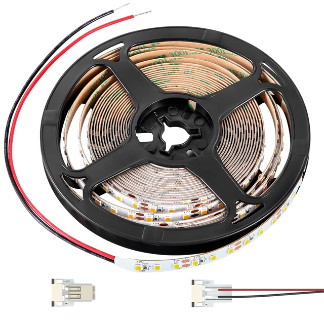 Main image of RV Flexible LED Strip Light 12V Dimmable Tape Light 16.4 ft 600 LEDs 2000 Lumen Width 5/16 for Camper Van Motorhome Truck Trailer Interior Lighting, CRI 90+ Indoor Only (3000K)