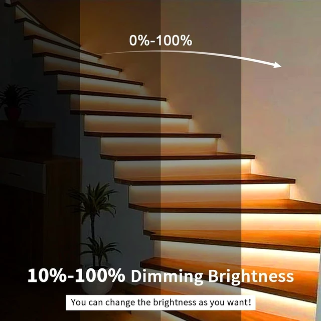 Alt view image 4 of 7 - Cob LED Strip Light 16.4ft, 12V Tape Lights, Warm White 2700K, Cuttable | 2400 LED, Self-Adhesive, 8mm, 9.6w/m, UL Listed, CRI 93+, Rope Lighting for Kitchen, Cabinet (Power Source Not Included)