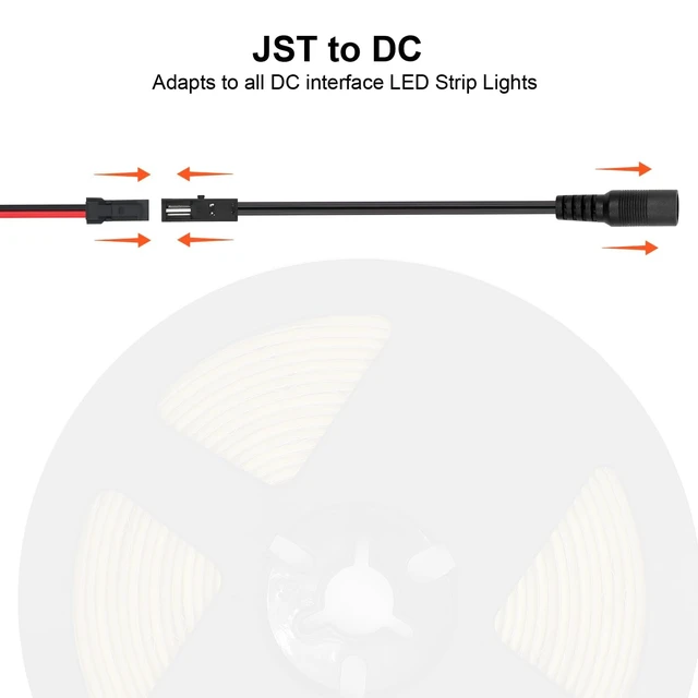 Alt view image 5 of 7 - Cob LED Strip Light 16.4ft, 12V Tape Lights, Warm White 2700K, Cuttable | 2400 LED, Self-Adhesive, 8mm, 9.6w/m, UL Listed, CRI 93+, Rope Lighting for Kitchen, Cabinet (Power Source Not Included)