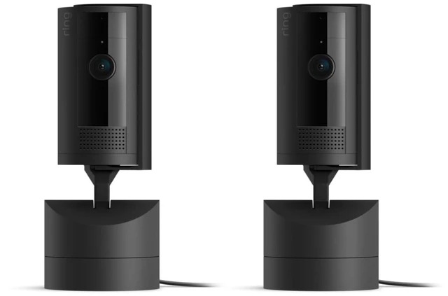 Main image of Pan-Tilt Indoor Cam, See all around your home or business with 360° pan coverage, HD video, plus Two-Way Talk, 2-pack, Black