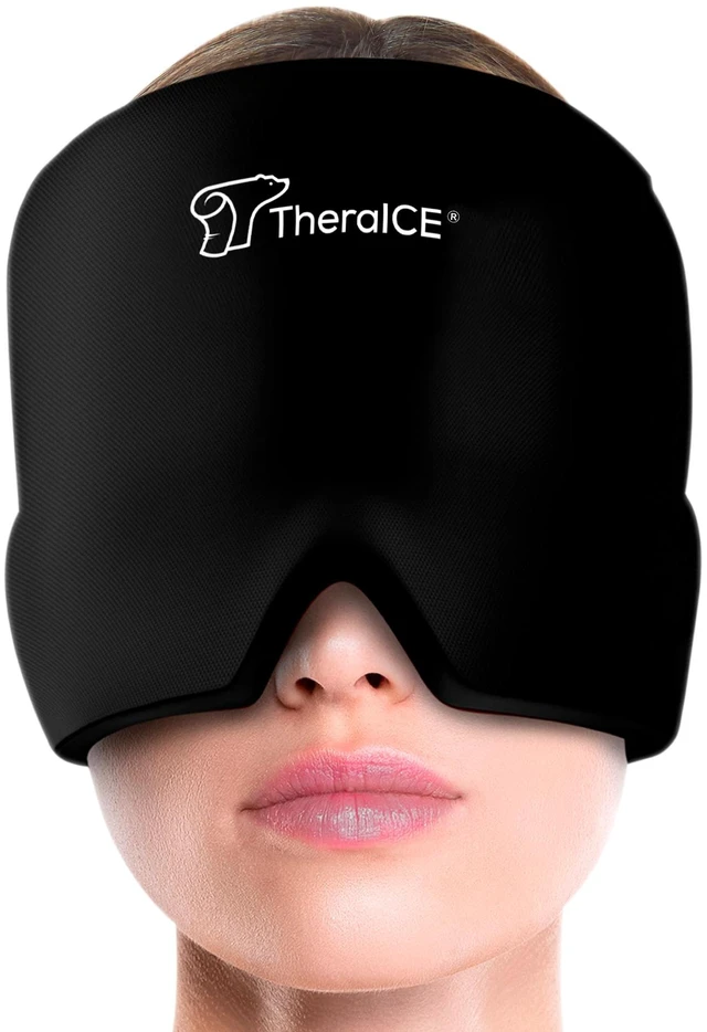Main image of Migraine Relief Cap, Headache Hat Ice Pack Mask, Cooling Head Wrap | Soothing Cold Compress Gel for Sinus Tension, Stress, Hangover and Puffy Eyes, a Great Birthday Gift for Mom or Her
