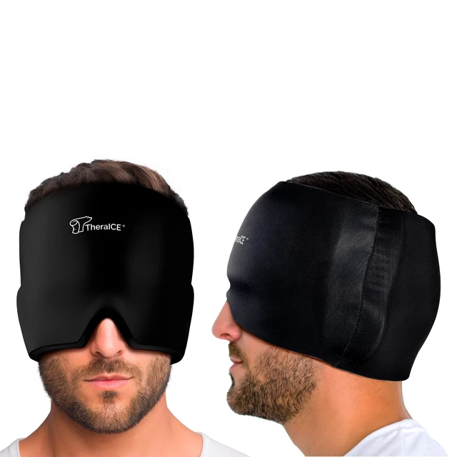Alt view image 5 of 7 - Migraine Relief Cap, Headache Hat Ice Pack Mask, Cooling Head Wrap | Soothing Cold Compress Gel for Sinus Tension, Stress, Hangover and Puffy Eyes, a Great Birthday Gift for Mom or Her
