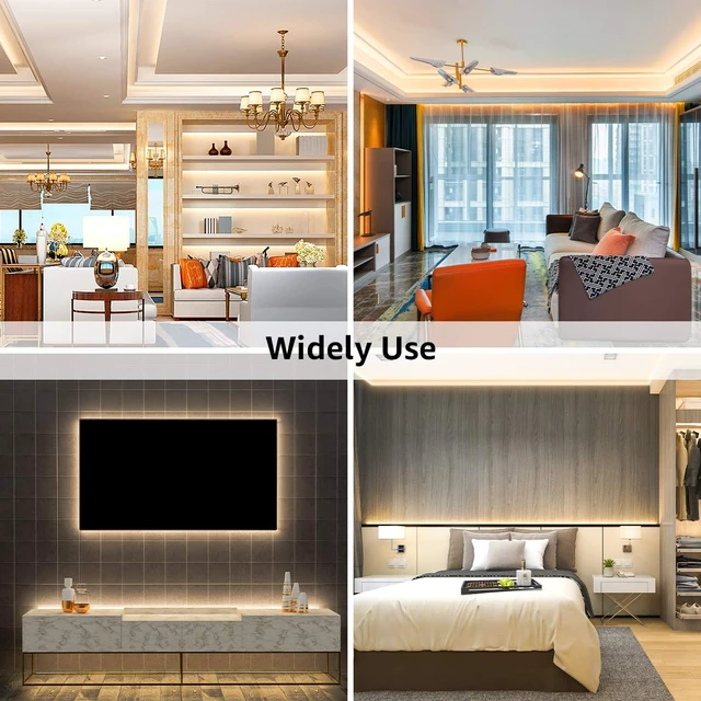 Alt view image 5 of 7 - LED Strip Light, 32.8Ft Dimmable Vanity Lights, 3000K Super Bright LED Tape Lights, 420 LEDs SMD 2835, Strong 3M Adhesive, Suitable for Home, Kitchen, Under Cabinet, Bedroom, Warm White