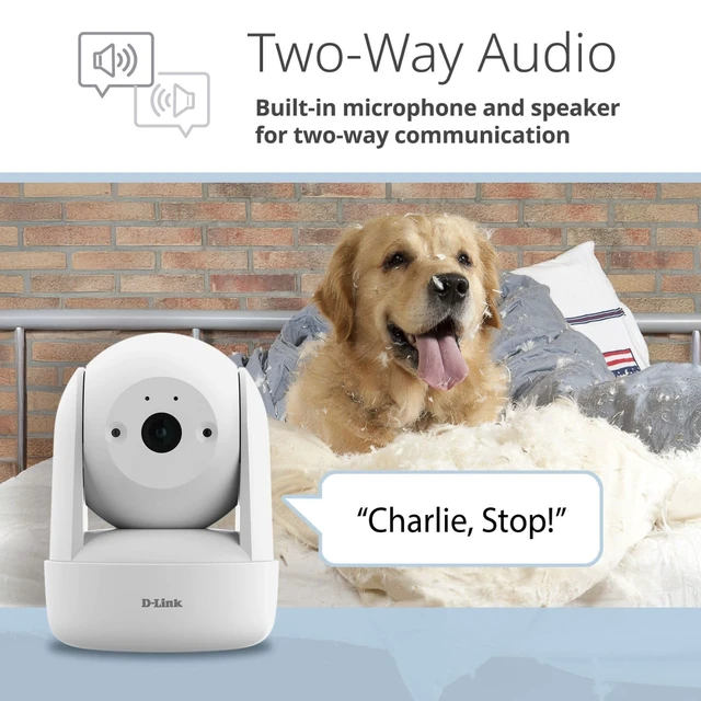 Alt view image 6 of 7 - 360° View 2K Pan & Tilt WiFi Indoor Security Camera for Home & Pet | (DCS-6501LH) No Fee SD Recording, or Optional Cloud Subscription, Sound & Motion Detection Alerts, 2-Way Audio, Night Vision