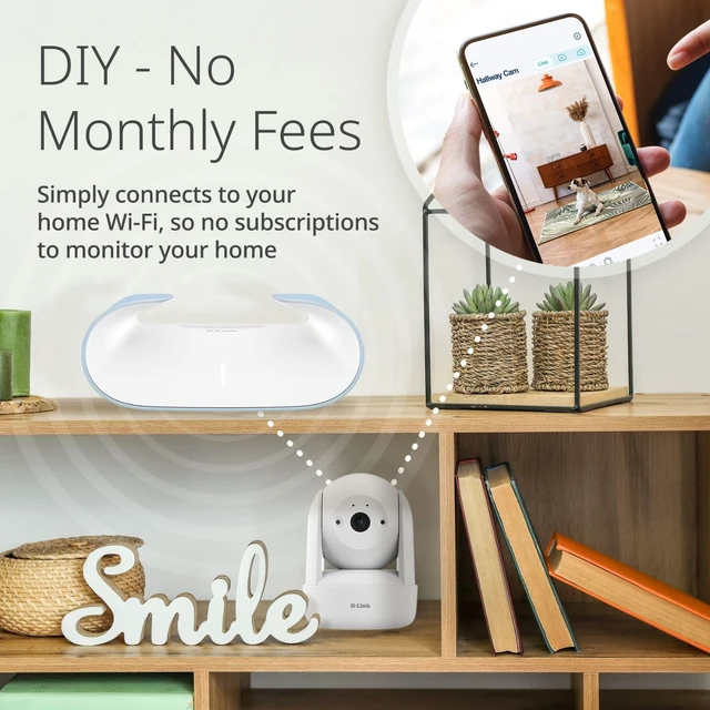 Alt view image 5 of 7 - 360° View 2K Pan & Tilt WiFi Indoor Security Camera for Home & Pet | (DCS-6501LH) No Fee SD Recording, or Optional Cloud Subscription, Sound & Motion Detection Alerts, 2-Way Audio, Night Vision