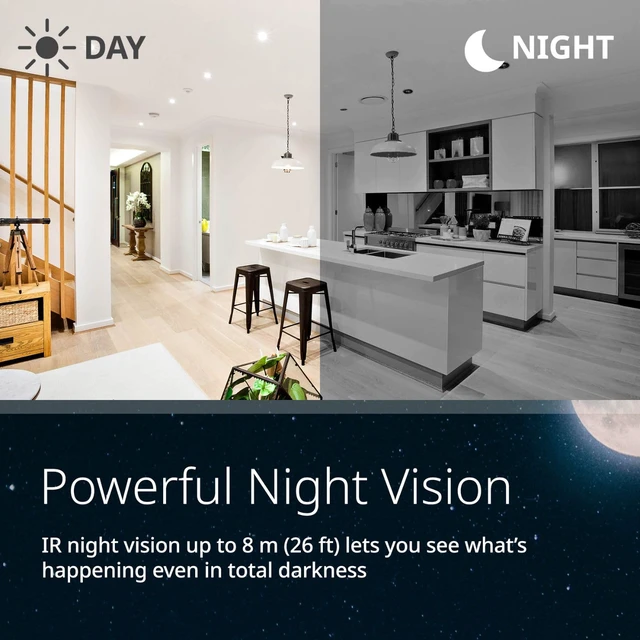 Alt view image 7 of 7 - 360° View 2K Pan & Tilt WiFi Indoor Security Camera for Home & Pet | (DCS-6501LH) No Fee SD Recording, or Optional Cloud Subscription, Sound & Motion Detection Alerts, 2-Way Audio, Night Vision