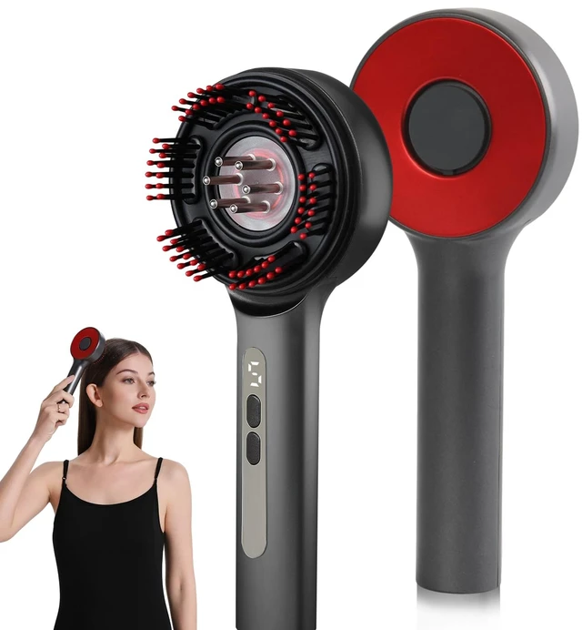 Main image of 3-In-1 Electric Scalp Massage Comb, Portable Home Hair Oil Applicator(Grey) | 3 Modes, 5 Intensity Levels, 72 Comb Teeth, 6 Roller Balls, Ipx7 Waterproof, A Built-In Oil Container,