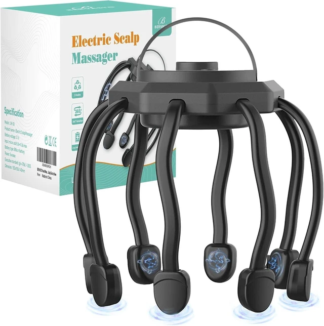 Main image of Head Massager Scalp Electric 3 Modes Stress | Head Massager Scalp Stress Relax Rechargeable Portable, Type-C, Head Scratcher for Stress Relax