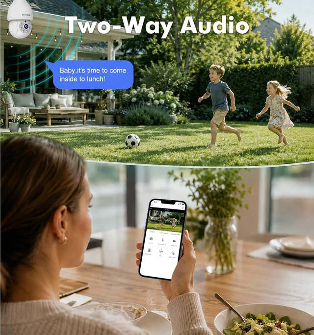 Alt view image 6 of 7 - 2K Wireless Light Bulb Camera, 2.4&5G WiFi Bulb Security Camera | 360° Motion Detection,Two-Way Talk,Full-color Night Vision,24/7 Recording,Smart Alerts,Work With Alexa & Google Assistant