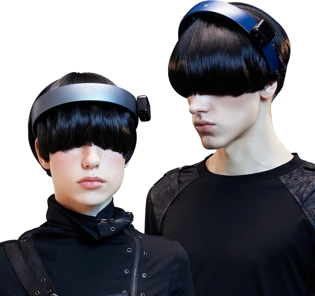 Alt view image 5 of 7 - H1 Fashion Hairband Head Massager - Slim & Lightweight, 11 Vibrating Heads, 5 Modes, 3 Intensities from Gentle Fingers to Acupressure (Deluxe, Black)