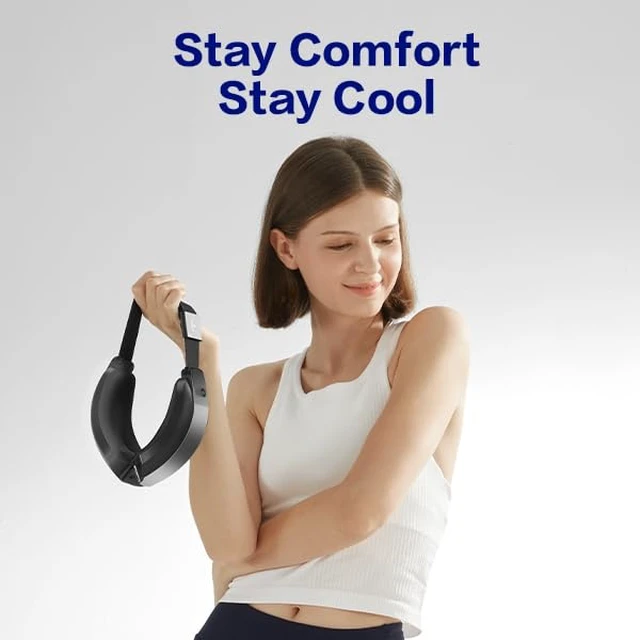 Alt view image 6 of 7 - EZOO Smart Eye Massager with Visualization Window, Five Built-in Modes and Adjustable Settings for Stress Relief, Headaches, and Sleep Aid