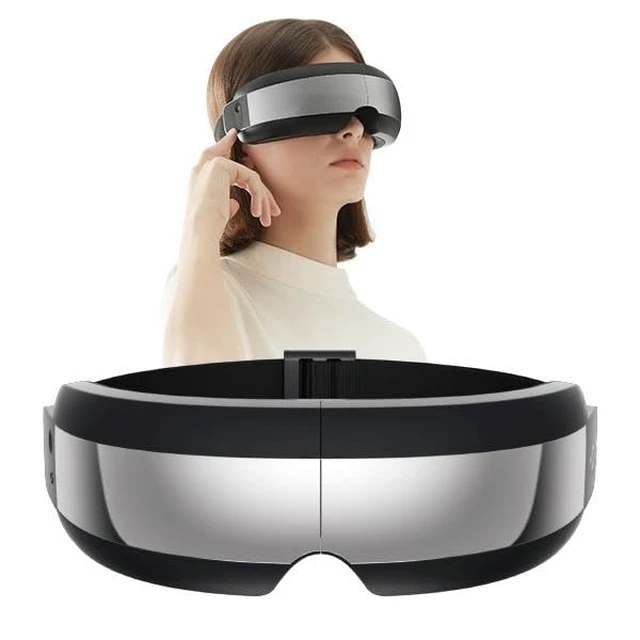 Alt view image 7 of 7 - EZOO Smart Eye Massager with Visualization Window, Five Built-in Modes and Adjustable Settings for Stress Relief, Headaches, and Sleep Aid