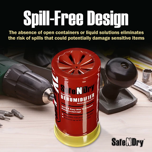 Alt view image 5 of 6 - XL Gun Safe Dehumidifier, 450g Reusable Silica Gel | Portable Moisture Absorber, Prevents Corrosion & Rust, Reusable Indicating Silica Gel Desiccant Canister for 60 Cubic Feet