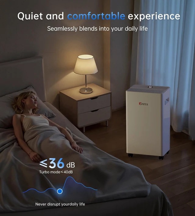 Alt view image 7 of 7 - 1500 Sq Ft Dehumidifiers for Home30 Pints Dehumidifier with Drain Hose | Smart APP Control1.6L Water Tank 24H Timer Intelligent Humidity Control Ideal for Bedroom Bathroom,Basement