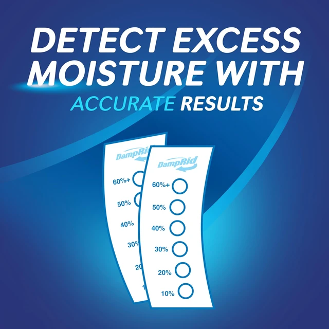 Alt view image 4 of 7 - Hi-Capacity Moisture Absorber Bucket, Fresh Scent, 2 lb. 15.5 oz. & Moisture Detection Strip (2 Pack), Attracts & Traps Excess Moisture