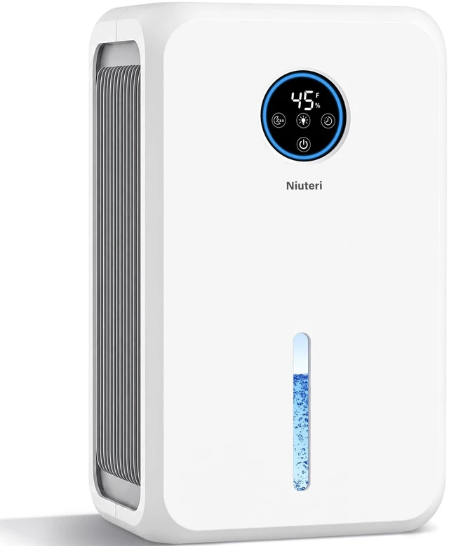 Main image of 98 OZ Dehumidifier, Dehumidifier for Home, Bedroom, Basement, Bathroom, Smart Humidity Control, Efficient Humidity Removal, Quiet with Auto Shut-Off & Defrost, White