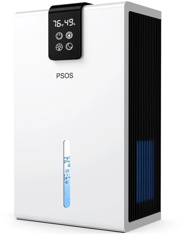 Main image of Dehumidifier, Dehumidifiers for Home, 98 OZ Water Tank, (1000 sq.ft) Quiet Dehumidifier for Basement Bathroom Bedroom with Humidity Display, Auto Shut Off, Relaxing 7 Color Ambient Light(White)