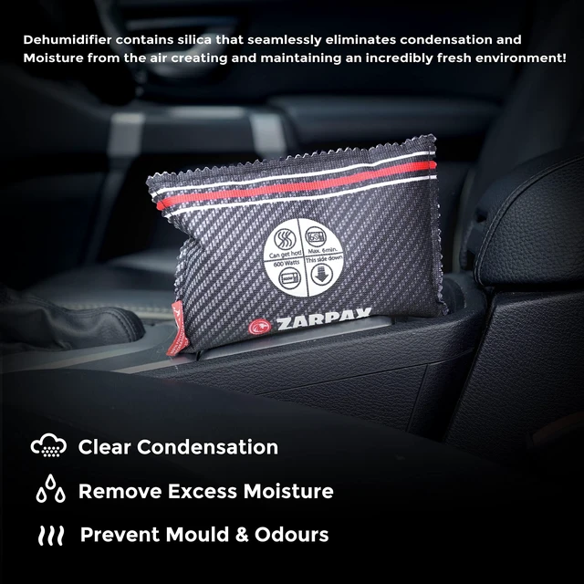 Alt view image 2 of 6 - Reusable Car Dehumidifier Bag Rechargeable Moisture Absorber 4 Pack | Car Dehumidifier Moisture Absorber for Car, Truck, RV & Van - Prevents Damp & Window Condensation - Leakproof Humidity Bag