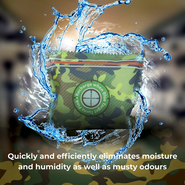 Alt view image 3 of 6 - Gun Safe Dehumidifier Camouflage Rechargeable Desiccant - 4 Pack | Reusable Moisture Absorber & Desiccant Packs for Gun Safe, Cabinet & Storage - Safe Humidity Absorber - Prevents Rust & Mold
