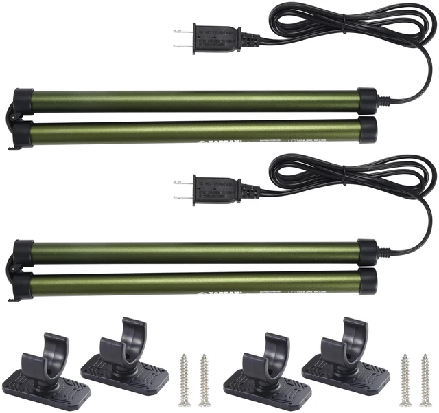 Main image of Gun Safe Dehumidifier Rod 24" Electric Plug In - 2 Pack | Electric Dehumidifier Rods for Gun Safe, Vault & Cabinets - Stops Humidity, Moisture & Corrosion - Foldable, 4 Brackets