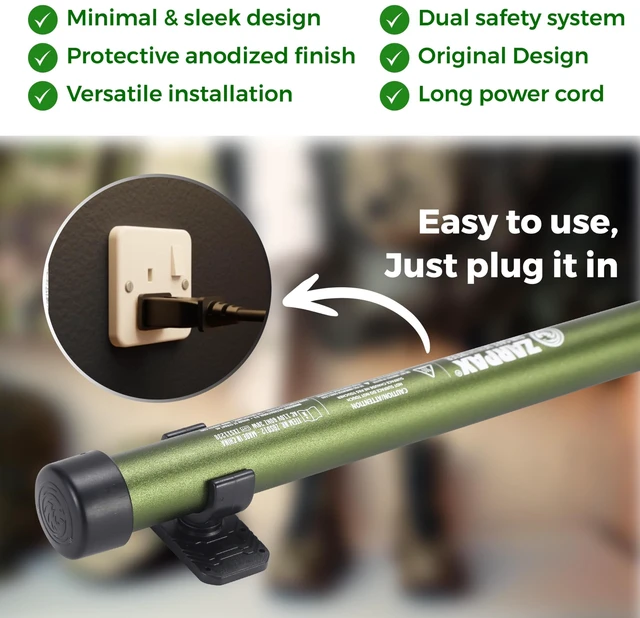 Alt view image 5 of 6 - Gun Safe Dehumidifier Rod 24" Electric Plug In - 2 Pack | Electric Dehumidifier Rods for Gun Safe, Vault & Cabinets - Stops Humidity, Moisture & Corrosion - Foldable, 4 Brackets