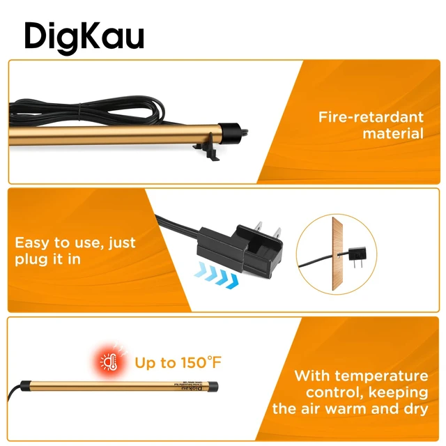Alt view image 4 of 7 - Gun Safe Dehumidifier Rod - High Power, Easy Installation Plug-in Dehumidifier, Superior Moisture, Keep Dry for Gun Safes,Cabinets, Closets (24 Inch)