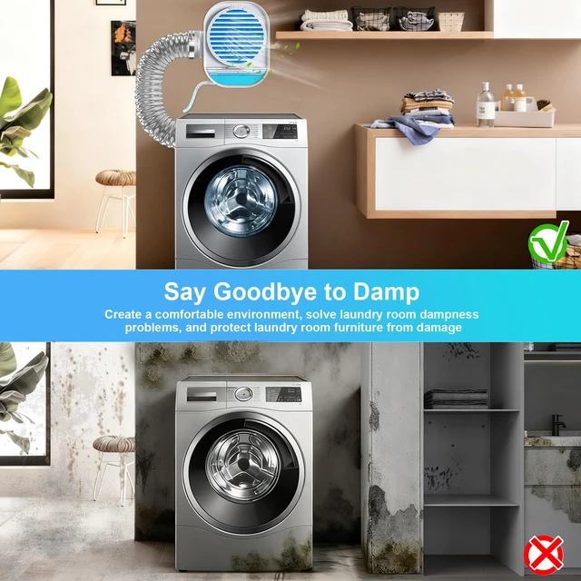 Alt view image 3 of 7 - 4-in-1 Indoor Dryer Vent with Dehumidifier for Protect Furniture | Dryer Vent Kit for Electric Dryers Stainless Steel Screen Filter Lint Trap Polyester Filter and Visual Water Tank